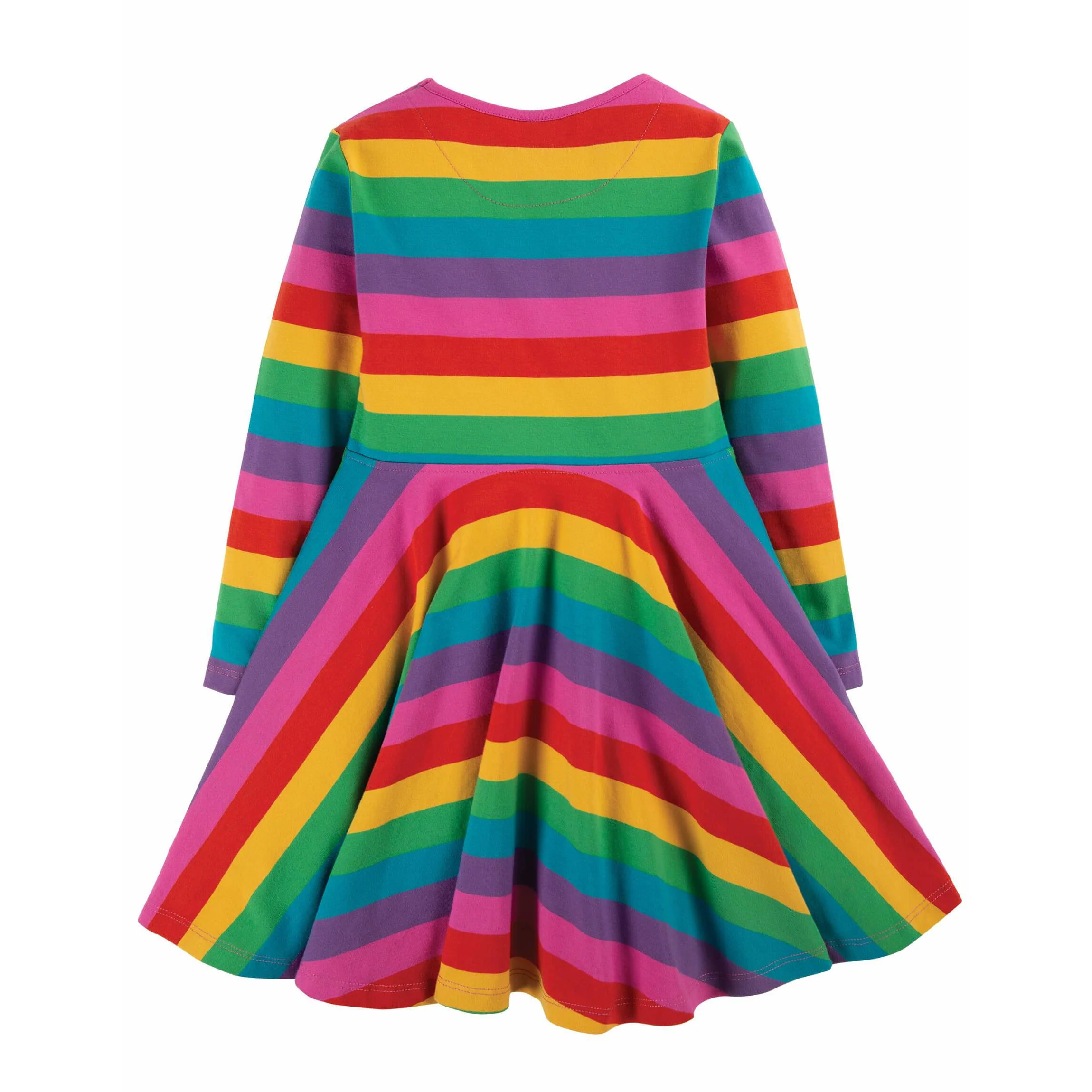 Rochie Frugi Sofia Skater Foxglove Rainbow Stripe - imagine 2