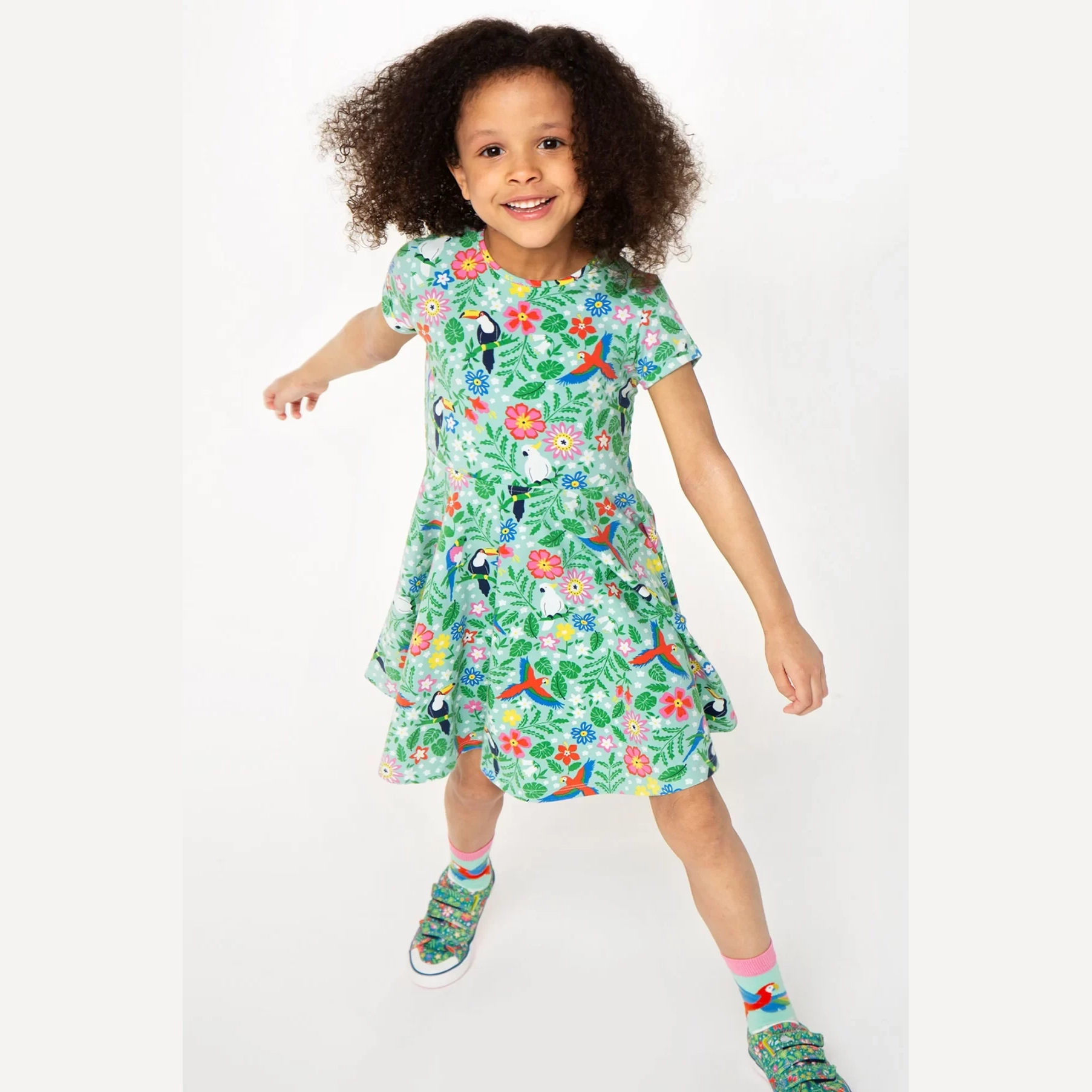 Rochie Frugi Spring Skater Tropical Birds - imagine 2