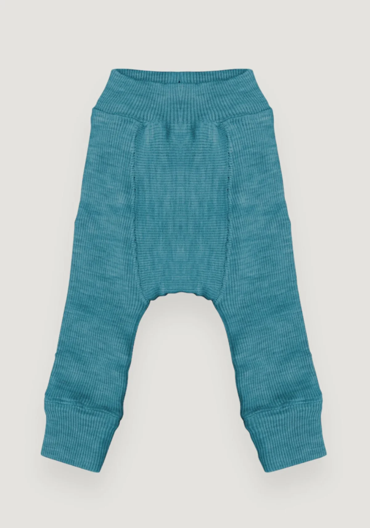Pantaloni dublati din lana merinos, Manymonths - Sea Grotto - imagine 1