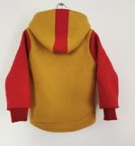 Jachetă din lână fiartă Curry & Red, dublată cu plush de merinos - imagine 3